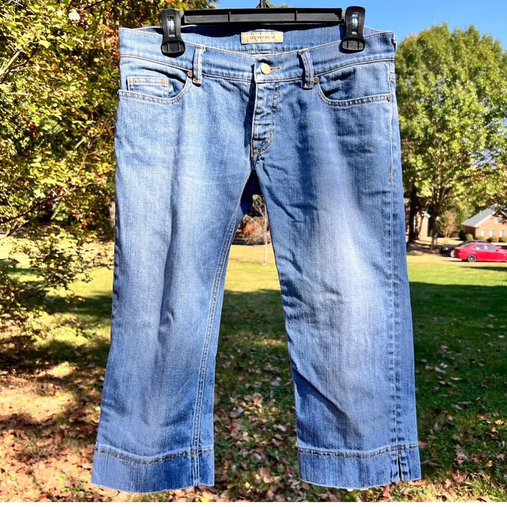 See by Chloe cropped capri denim pants size 28